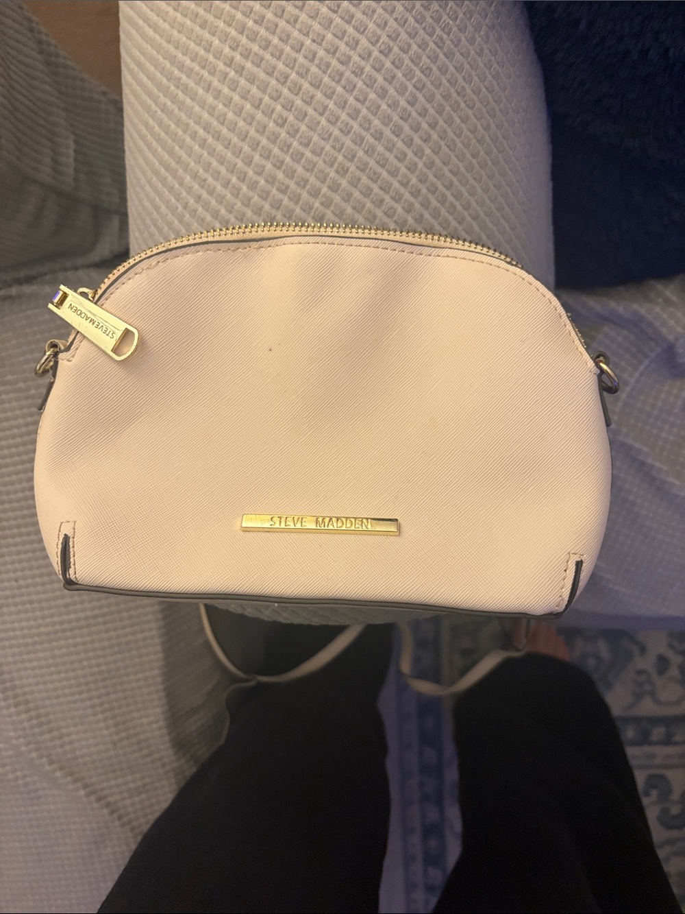 Steve Madden Light Blush Mini Crossbody with Gold Accents